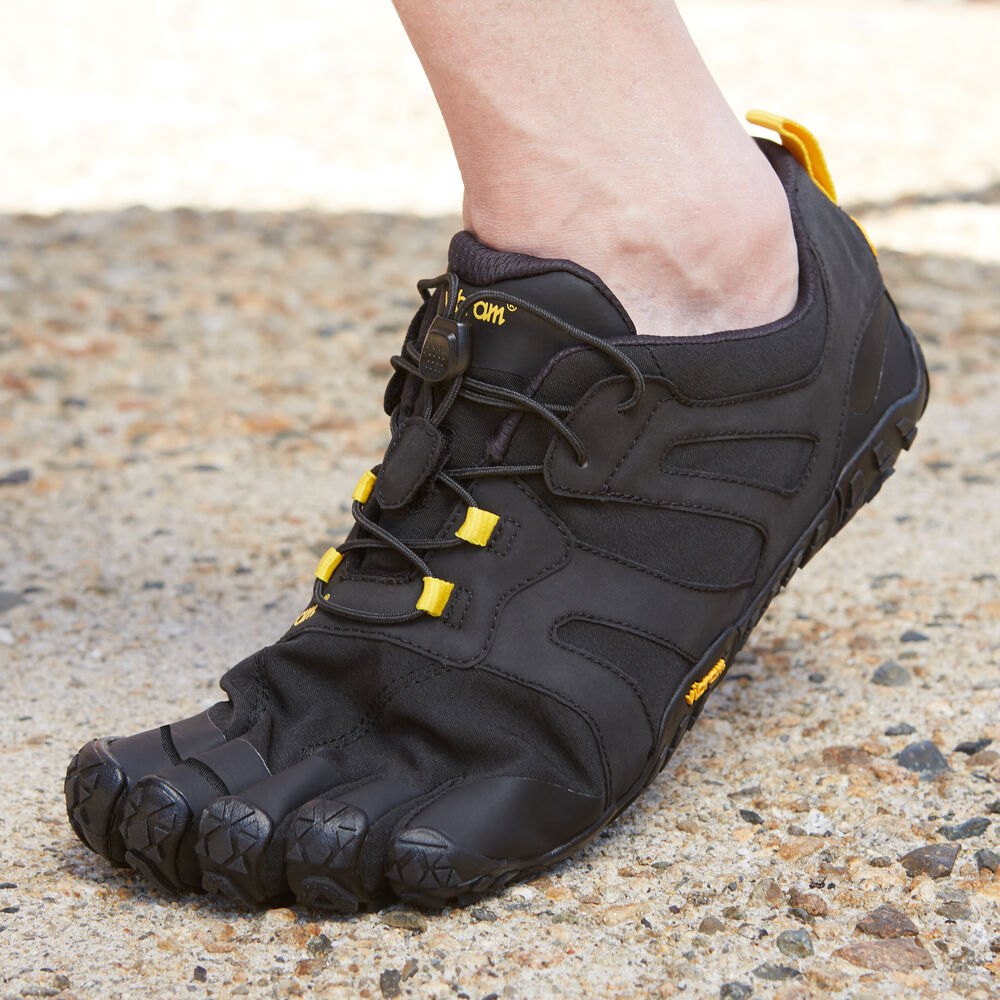 Vibram FiveFingers Herre Løbesko Sort/Gul - V-Trail 2.0 - 0573UIACQ